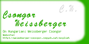 csongor weissberger business card